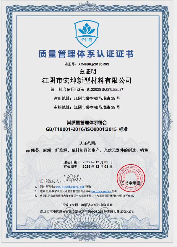 Quality Management System Certification